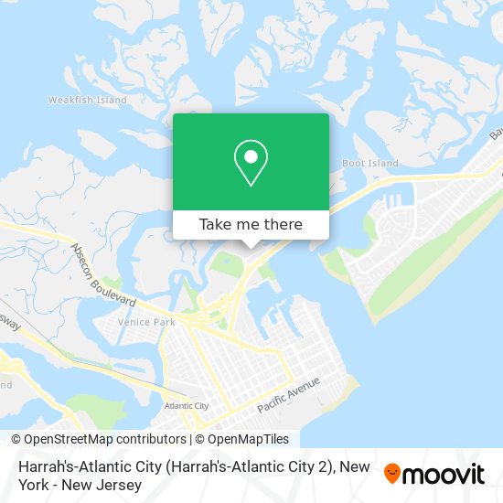 Mapa de Harrah's-Atlantic City