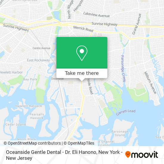 Mapa de Oceanside Gentle Dental - Dr. Eli Hanono