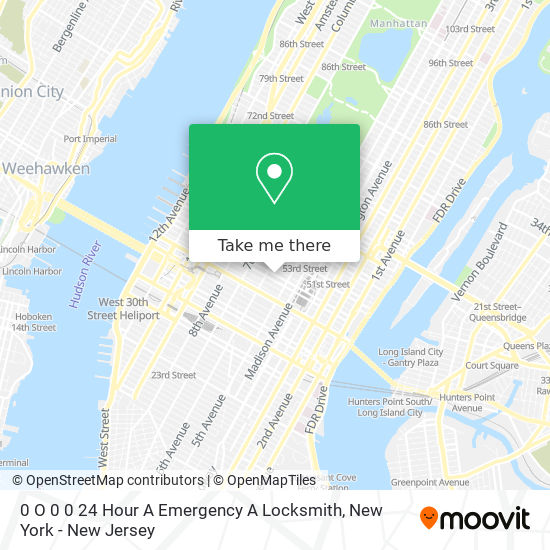 Mapa de 0 O 0 0 24 Hour A Emergency A Locksmith