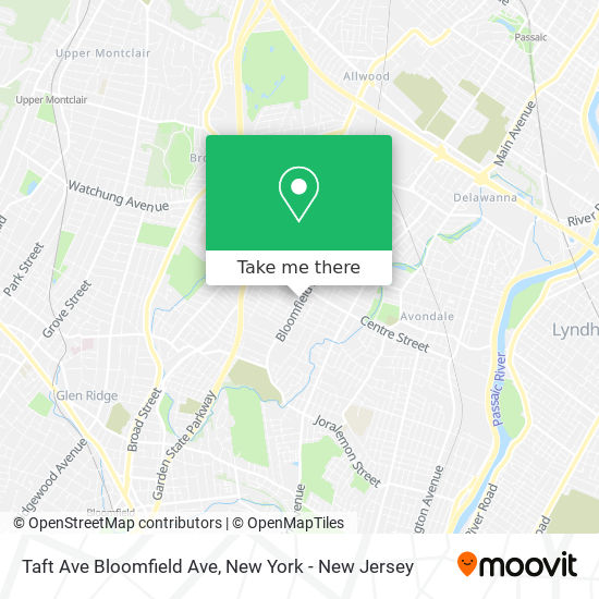 Taft Ave Bloomfield Ave map