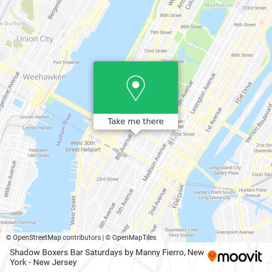 Shadow Boxers Bar Saturdays by Manny Fierro map