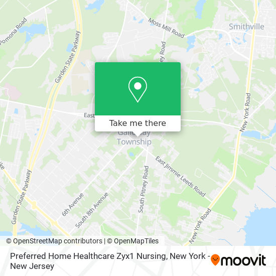 Mapa de Preferred Home Healthcare Zyx1 Nursing