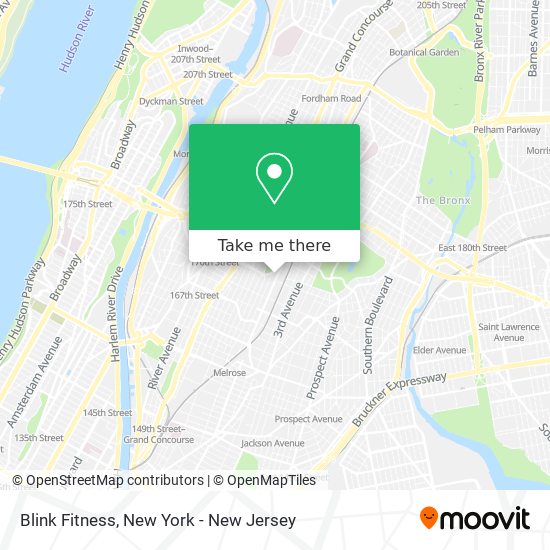 Blink Fitness map