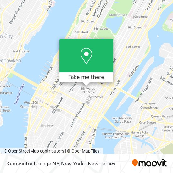 Mapa de Kamasutra Lounge NY