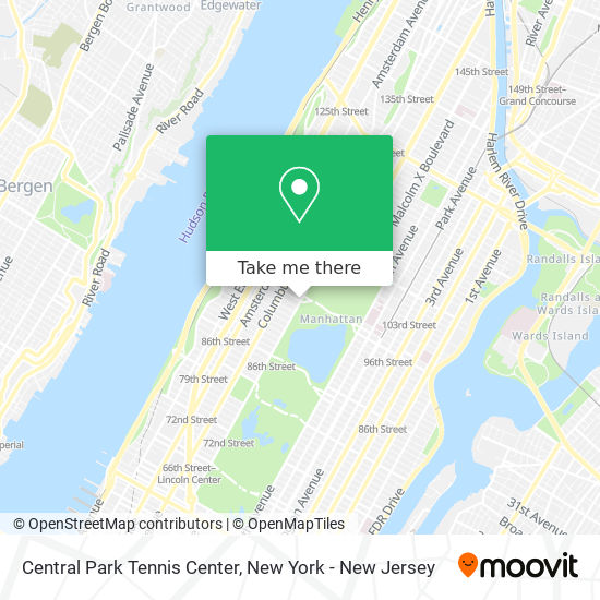 Central Park Tennis Center map
