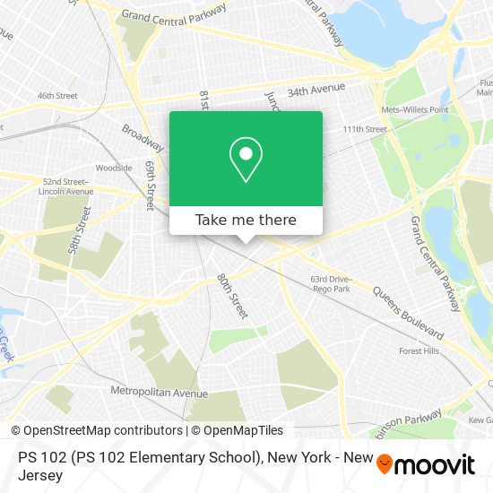PS 102 (PS 102 Elementary School) map