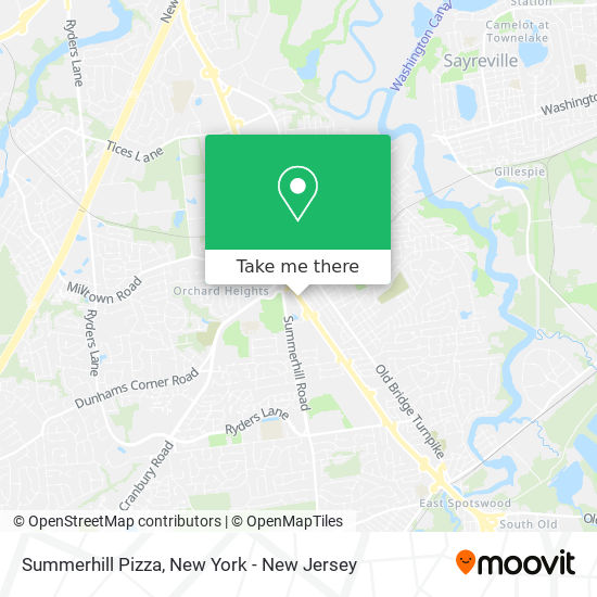 Summerhill Pizza map