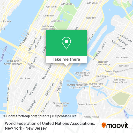 World Federation of United Nations Associations map