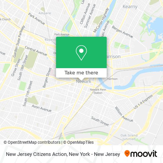 Mapa de New Jersey Citizens Action