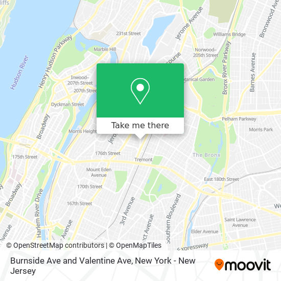 Mapa de Burnside Ave and Valentine Ave