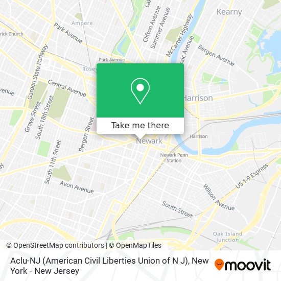 Aclu-NJ (American Civil Liberties Union of N J) map