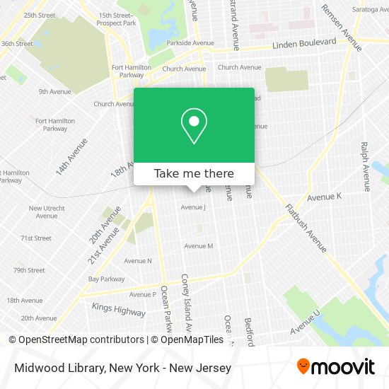 Midwood Library map