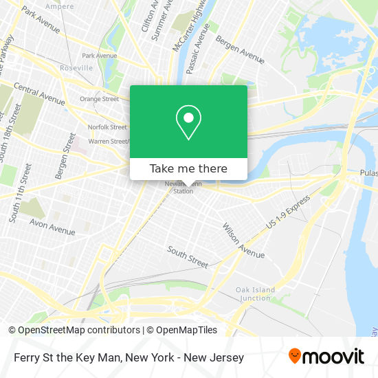 Ferry St the Key Man map