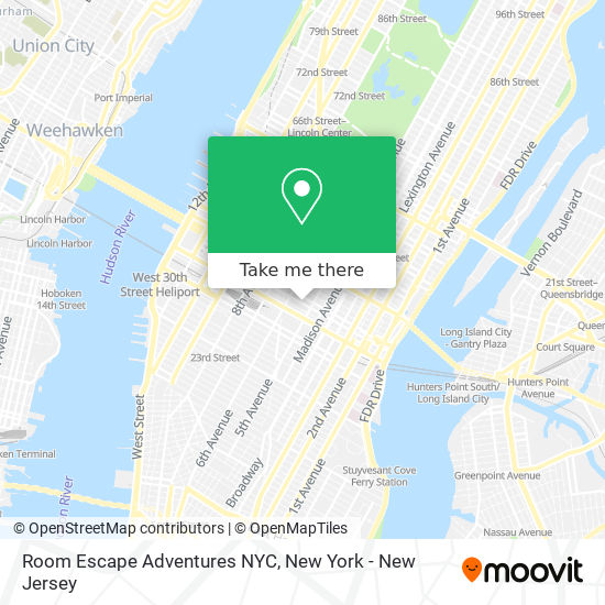 Mapa de Room Escape Adventures NYC