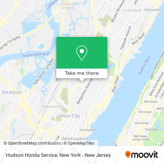 Mapa de Hudson Honda Service