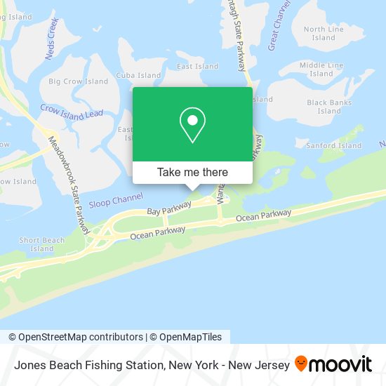 Jones Beach Fishing Station map