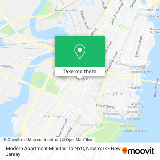 Mapa de Modern Apartment Minutes To NYC