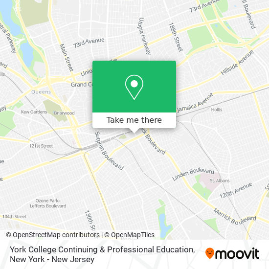 York College Continuing & Professional Education map