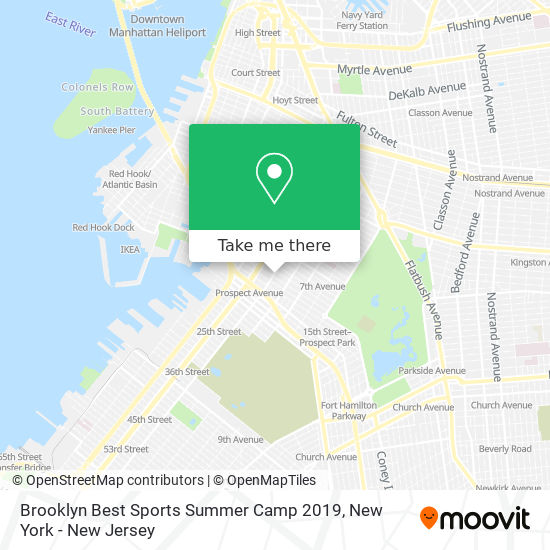 Brooklyn Best Sports Summer Camp 2019 map