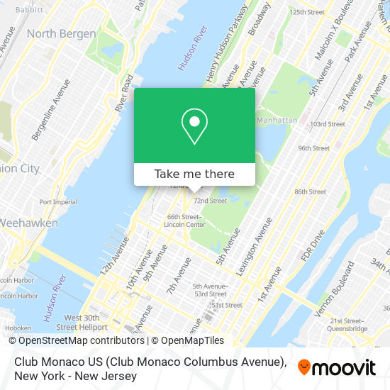 Club Monaco US (Club Monaco Columbus Avenue) map