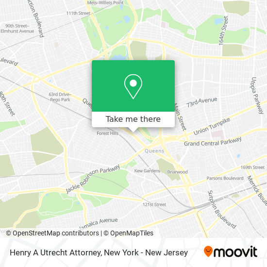 Henry A Utrecht Attorney map