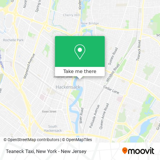 Teaneck Taxi map