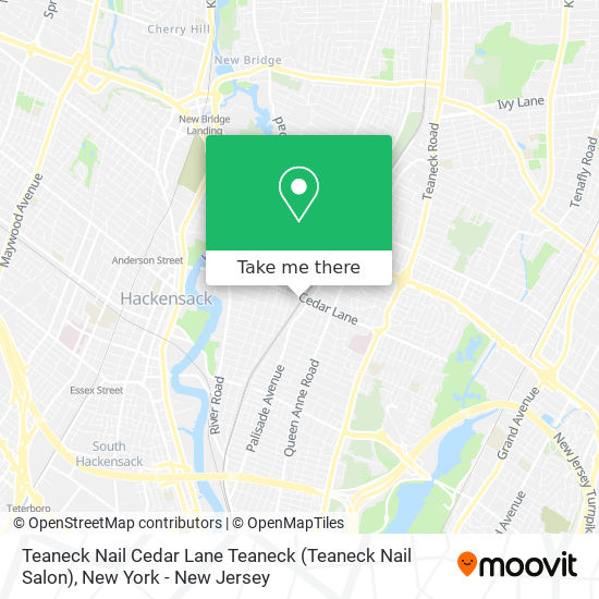 Mapa de Teaneck Nail Cedar Lane Teaneck (Teaneck Nail Salon)