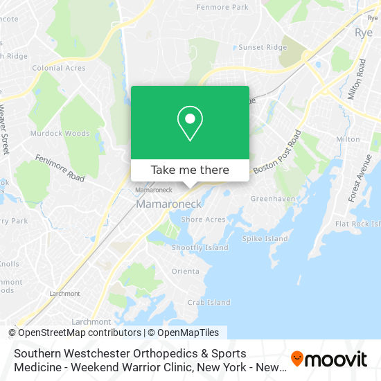 Southern Westchester Orthopedics & Sports Medicine - Weekend Warrior Clinic map