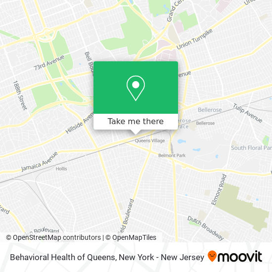Behavioral Health of Queens map
