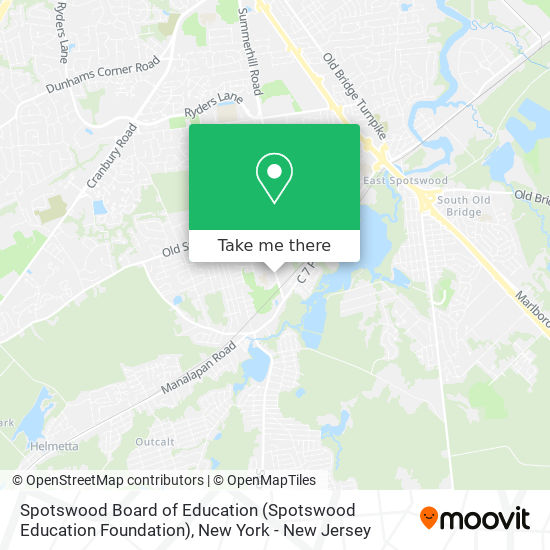 Mapa de Spotswood Board of Education (Spotswood Education Foundation)
