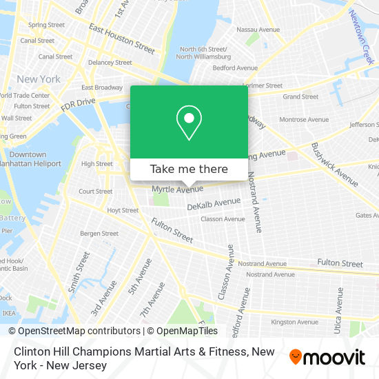 Clinton Hill Champions Martial Arts & Fitness map