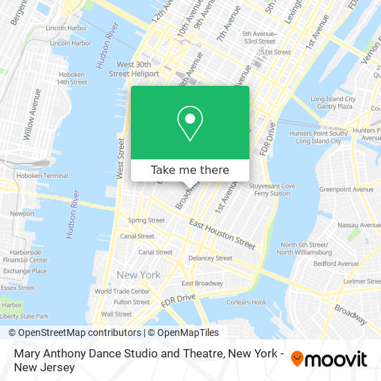 Mapa de Mary Anthony Dance Studio and Theatre