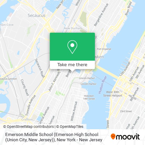 Emerson Middle School (Emerson High School (Union City, New Jersey)) map