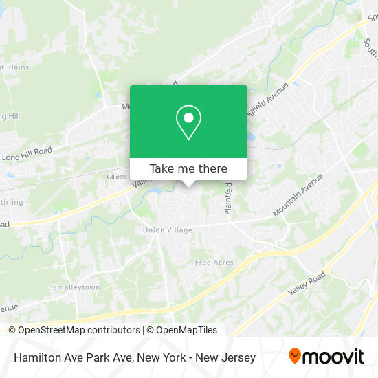 Mapa de Hamilton Ave Park Ave