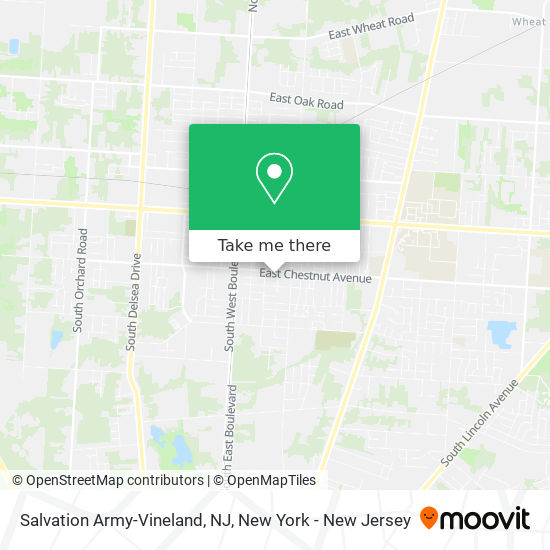 Salvation Army-Vineland, NJ map