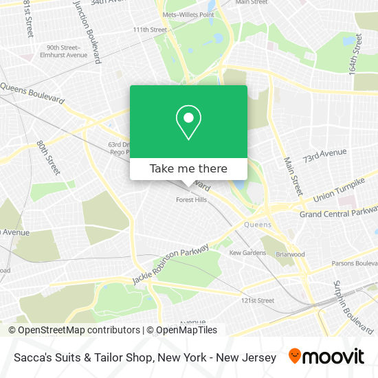 Mapa de Sacca's Suits & Tailor Shop