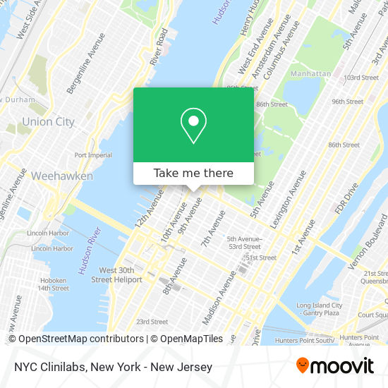 Mapa de NYC Clinilabs