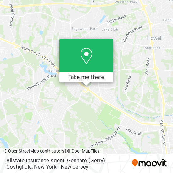 Allstate Insurance Agent: Gennaro (Gerry) Costigliola map