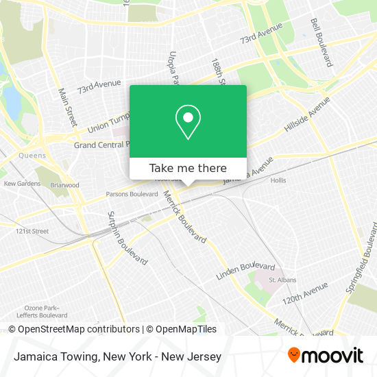 Jamaica Towing map