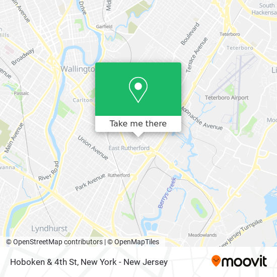 Hoboken & 4th St map