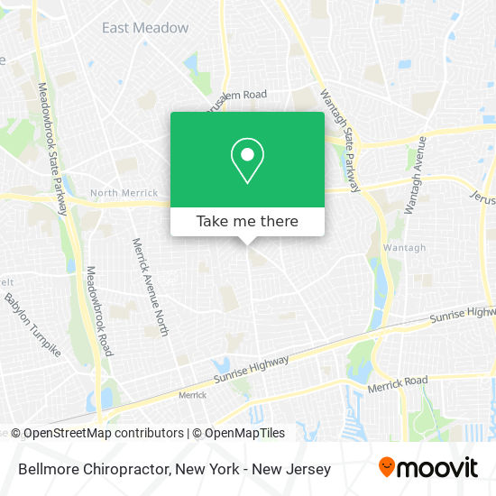 Bellmore Chiropractor map