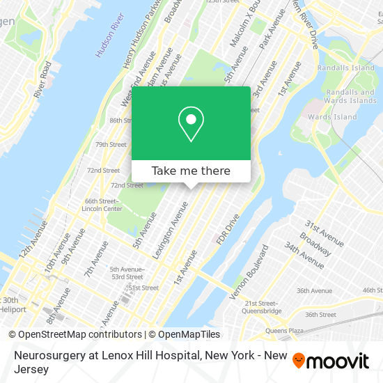 Neurosurgery at Lenox Hill Hospital map