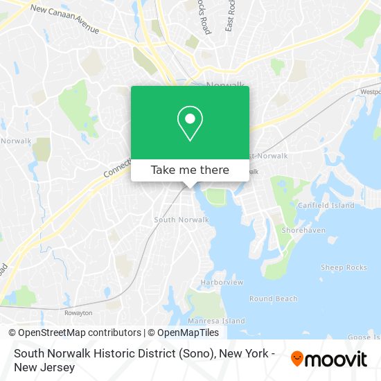 Mapa de South Norwalk Historic District (Sono)