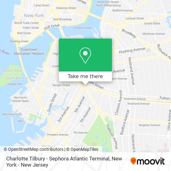 Mapa de Charlotte Tilbury - Sephora Atlantic Terminal