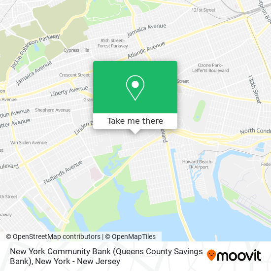 Mapa de New York Community Bank (Queens County Savings Bank)