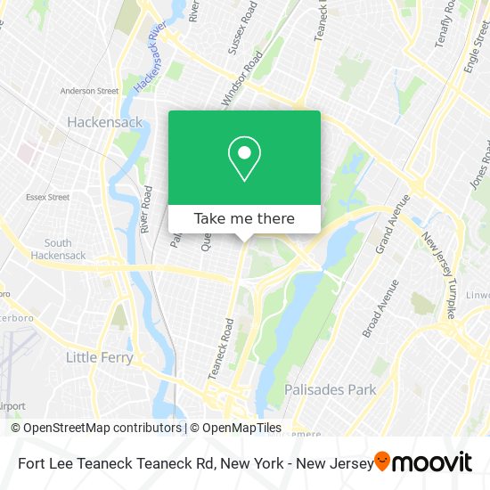 Fort Lee Teaneck Teaneck Rd map