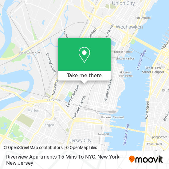 Mapa de Riverview Apartments 15 Mins To NYC