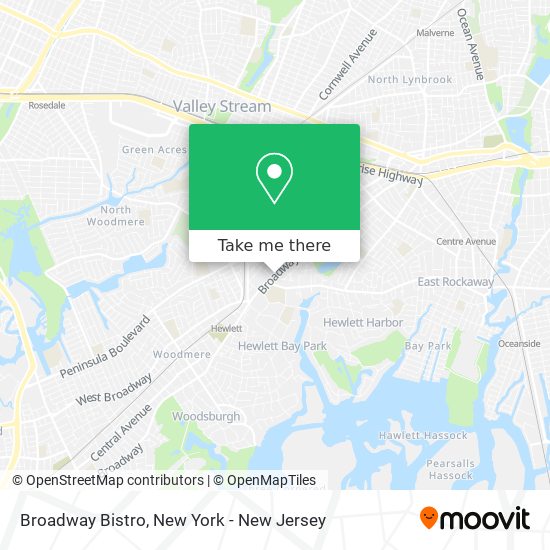 Broadway Bistro map