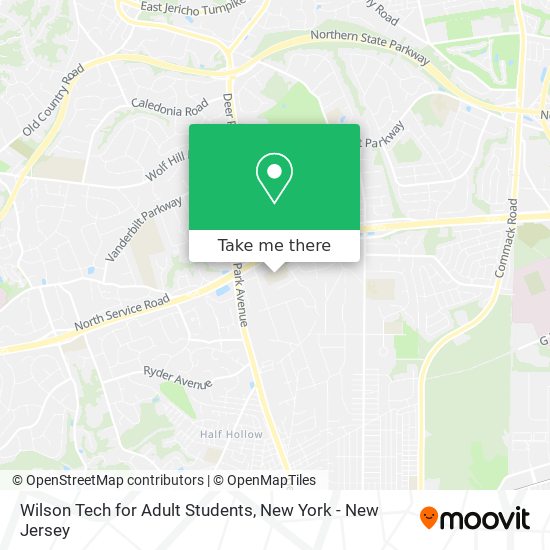 Wilson Tech for Adult Students map