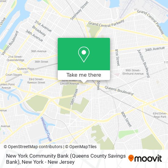 Mapa de New York Community Bank (Queens County Savings Bank)